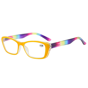 3125 doorschijnende jelly kleuren frame regenboogpatroon tempels leesglazen leesglazen