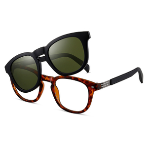 חומר 33101 Grilamid TR90 מתקפל מגנטי קליפס על משקפי שמש 