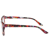 3136 Cateye vormframe met prachtige bloemenpatroonprint vrouwenlezer