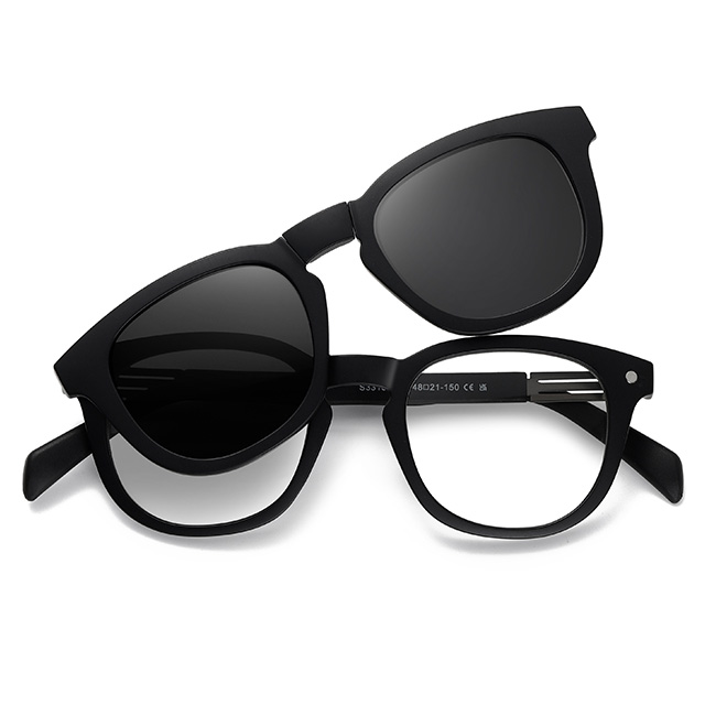 گیره مغناطیسی تاشو مواد Grilamid TR90 33101 روی عینک آفتابی 