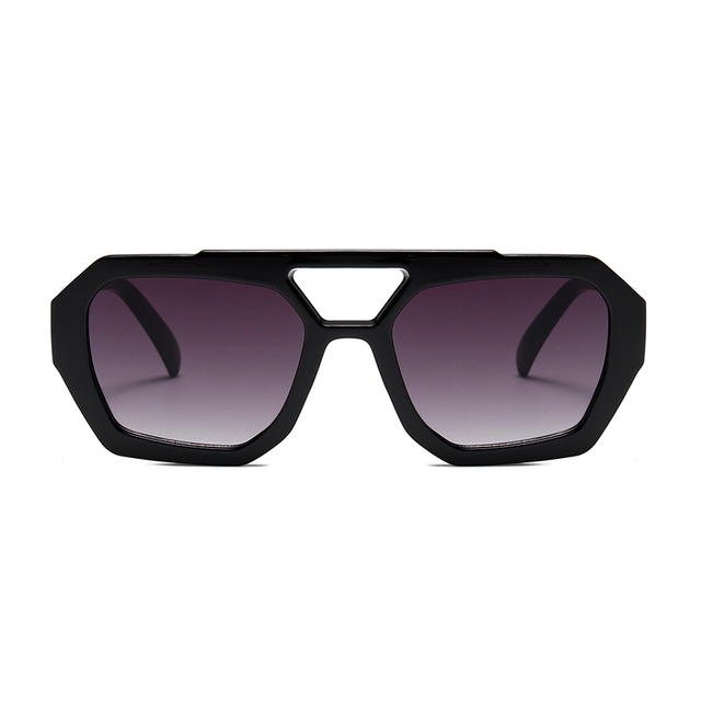 3486 Unisex slunečn&iacute; br&yacute;le s nadměrn&yacute;m geometrick&yacute;m předn&iacute;m r&aacute;mem se zv&yacute;šen&yacute;m dvojit&yacute;m můstkem v leteck&eacute;m stylu