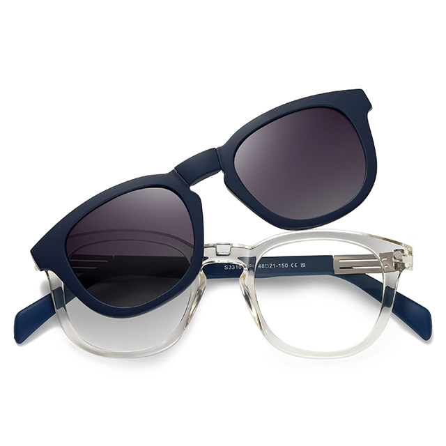 گیره مغناطیسی تاشو مواد Grilamid TR90 33101 روی عینک آفتابی 