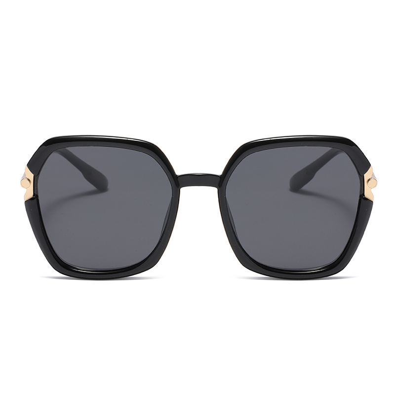 Fashion Designed Large Frame Metal Decoration Women TR90 Polarized Sunglasses #81798