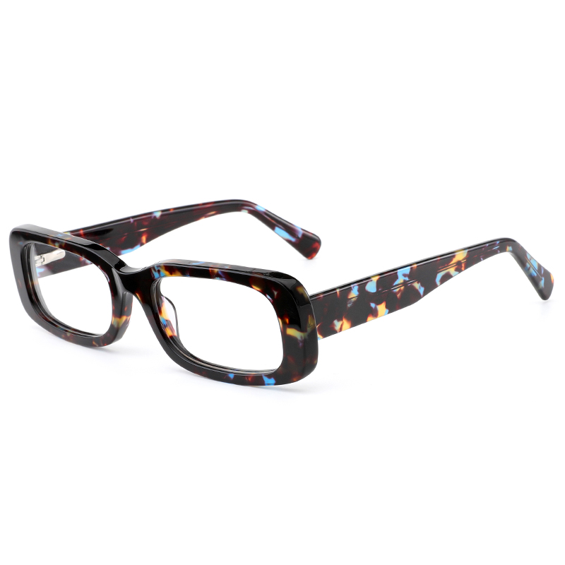 8209 Acetatni okviri pravokutnog oblika sa širokim drškama Dioptrijske leće Ženski optički okviri