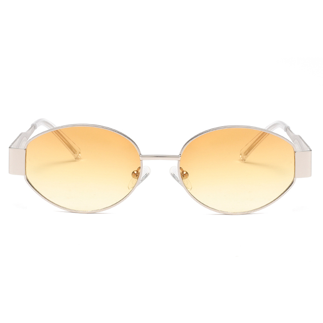 2281 လူကြိုက်များသော ဘဲဥပုံဘောင်အသေးလေးများ ရောင်းချနေသော အလွန်ပါးလွှာသော သတ္တုချပ်များ Unisex နေကာမျက်မှန်များ