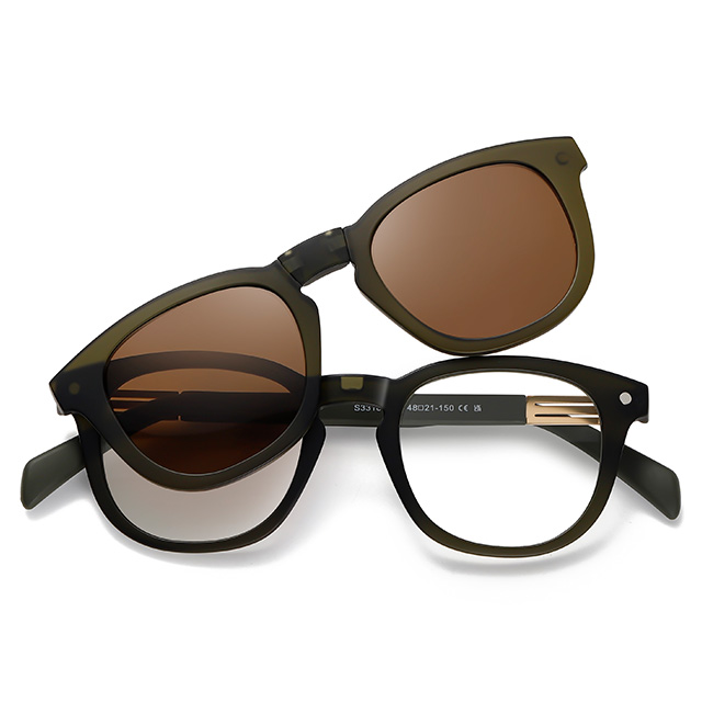 گیره مغناطیسی تاشو مواد Grilamid TR90 33101 روی عینک آفتابی 