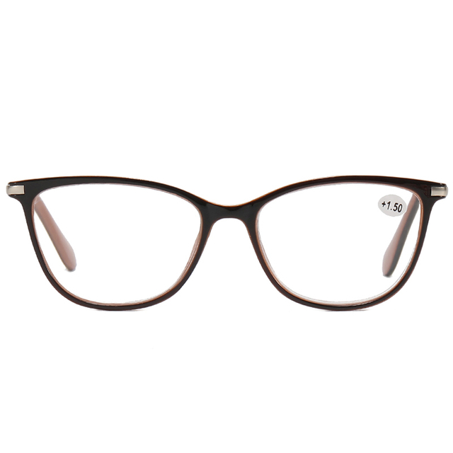 3016 תכונת מסגרת בצורת Cateye צבעים ברורים אור כחול נשים משקפי קריאה