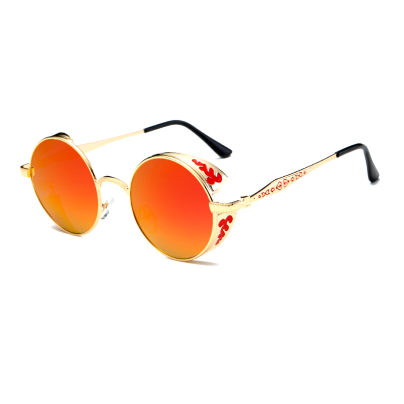 Round Polarized Metal Sunglasses 81702