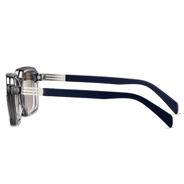 33106 Сонцезахисні окуляри з магнітною кліпсою в геометричній оправі