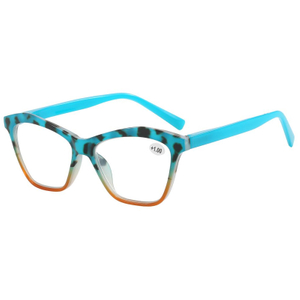 3147 เรขาคณิต CATEYE เฟรม Leopard พิมพ์คิ้วสายแฟชั่นสตรีผู้อ่านแฟชั่น