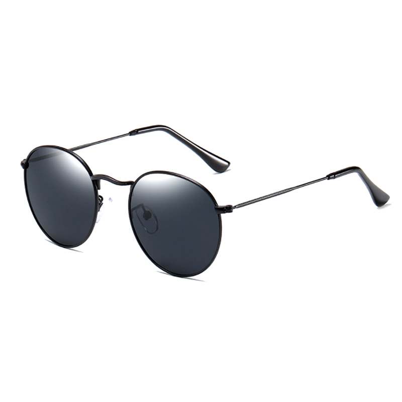 Round Polarized Metal Sunglasses 81695