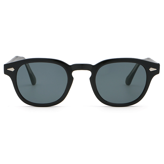 6201 Klasick&eacute; plastov&eacute; slnečn&eacute; okuliare s okr&uacute;hlym r&aacute;mom Keyhole Nos Bridge