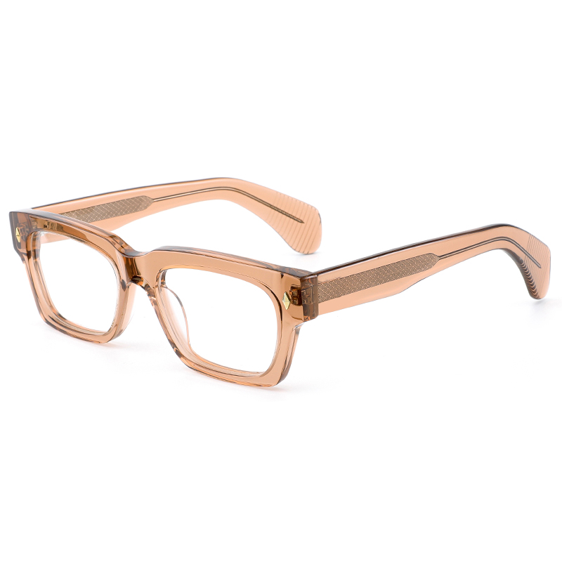 8013 Tapawha Matotoru Nga Tapare Katoa i Whakapaipaihia ki nga Rivets Metal Nga Tapare Optical Acetate Hangaia-a-ringa mo nga Taane