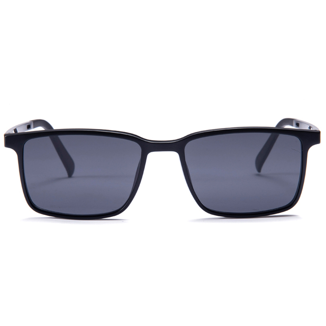 1909 מסגרת משקפיים מלבנית קלאסית קליפס פלדה פלדה על מסגרות אופטיות לגברים