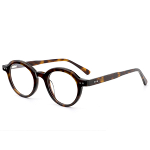 Оправа круглої форми 2143 із дугою переніссям на пружинній петлі, унісекс, ацетатні оптичні окуляри